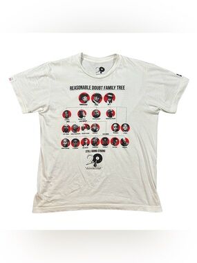 Jay-Z Reasonable Doubt 20 Year Anniversary T-Shirt Roc-A-Fella White Tee Large